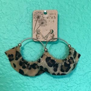 Animal Print Hoop Earrings